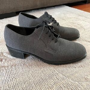 Munro Oxford Lace Up Shoe Office Career Made in USA 9M Gray Black NWT